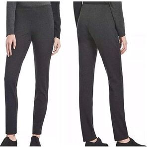 Eileen Fisher Melange Viscose Stretch Ponte Slim Pant, Charcoal MEDIUM